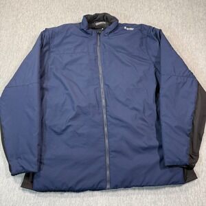 Hi-Tec Jacket Men XXL Blue Dri-Tec Water Repellent Insulated Full Zip Puffer Coa